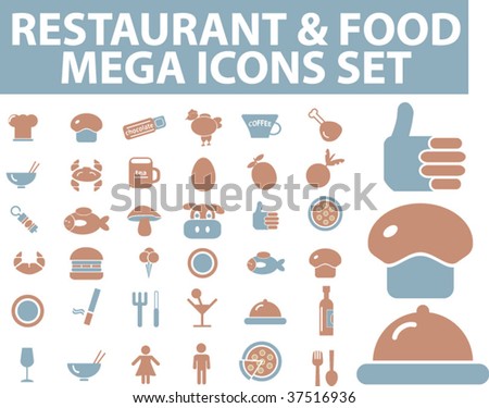 restaurant & food icons. vector