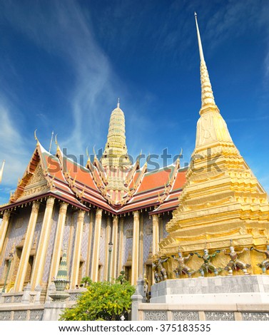 grand palace and Wat Phra Kaew area, Bangkok 