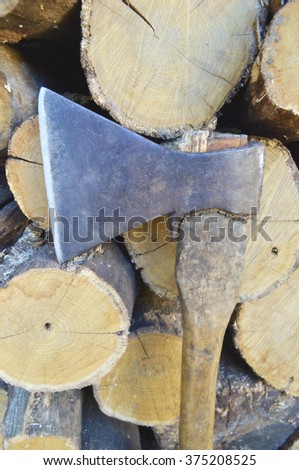 firewood and axe