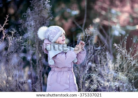 girl in the winter forest
