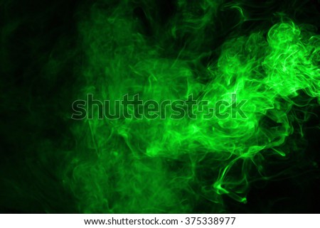Green Smoke Abstract on white background