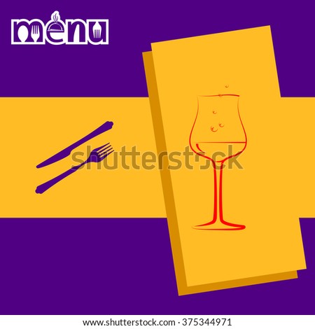 Wine Menu Card Design Template Raster Illustration