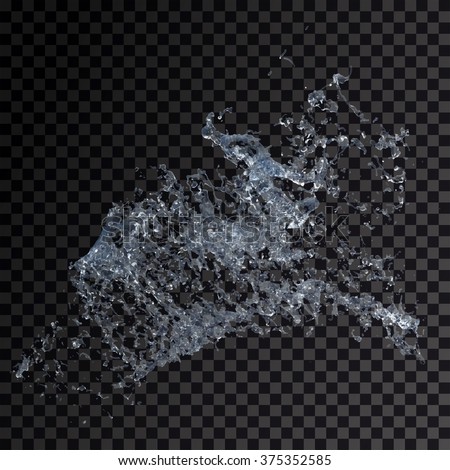 Water splash isolated , spray , wave , vector illustration 