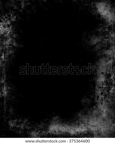 Dark Scary Background With Dramatic Grunge Frame