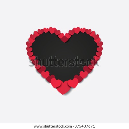place your love text into free space of heart / black background with hearts