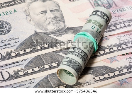 Dollars background - macro shot
