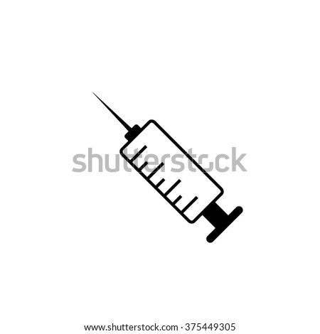 Syringe. Vector icon