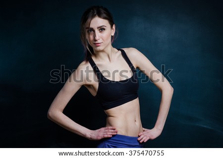 sport training young girl portrait