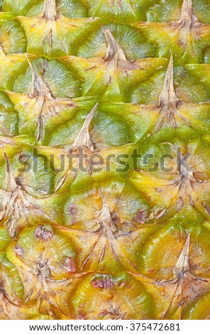 Close up picture of a fresh pineapple skin.