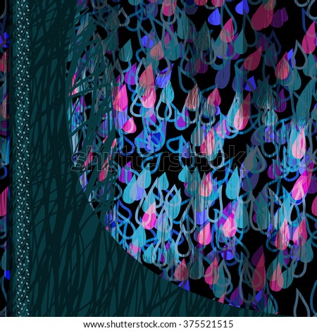 Vector abstract background with drops. Can be used for book cover, identity style, printing, cards, etc