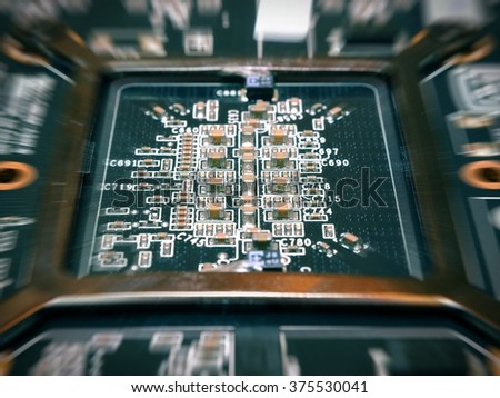 Close-up of electronic circuit board