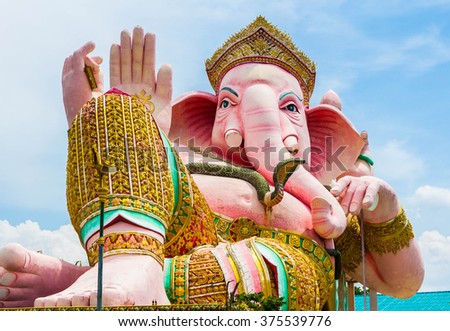 The huge statue of Ganesh