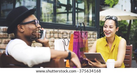 Leisure Commercial Consumer Couple Shopping Concept Royalty-Free Stock Photo #375634168