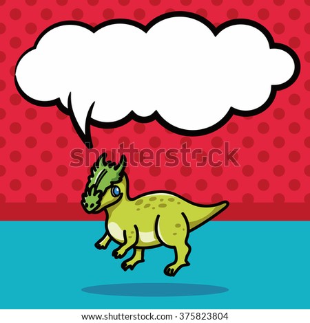 dinosaur doodle, speech bubble
