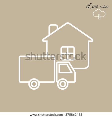 Line icon- home delivery