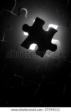 Puzzle one piece missing