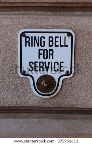 Bell to ring with invitation to do so. Great for inviting your customers to communicate with you!