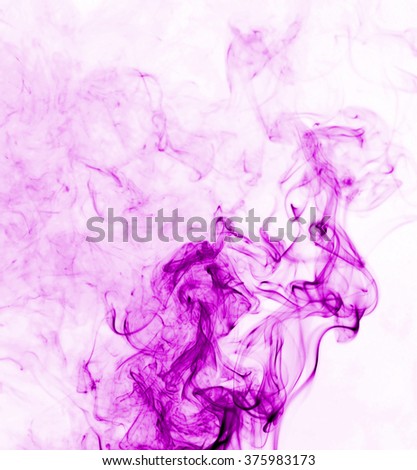 violet smoke on white background