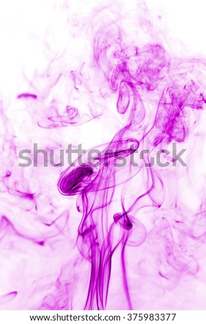 violet smoke on white background