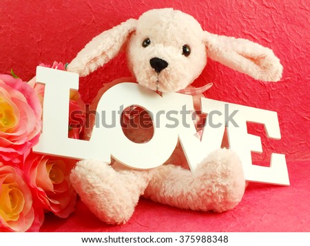 cute teddy bear concept valentine day