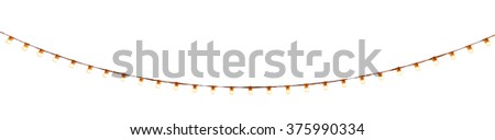 string wired bulbs on white background Royalty-Free Stock Photo #375990334