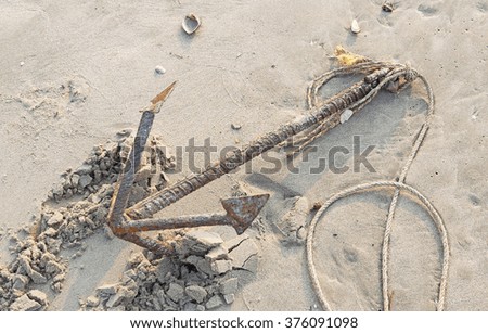 Anchor on the beach.
