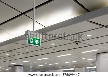 Fire escape sign Royalty-Free Stock Photo #376099447