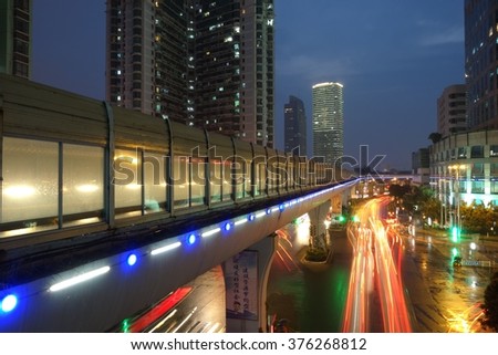Night view of Xiamen city Royalty-Free Stock Photo #376268812