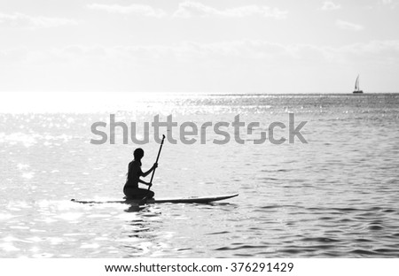 Paddle Boarding at Waikiki Beach Hawaii