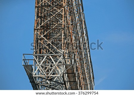 Steel structure of Blank billboard in the town