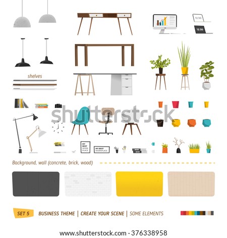 Some office furniture. Create your interior Royalty-Free Stock Photo #376338958
