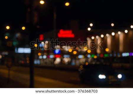City blurred lights background
