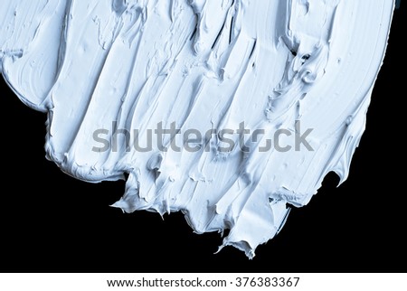 white grunge brush strokes paint on black palette