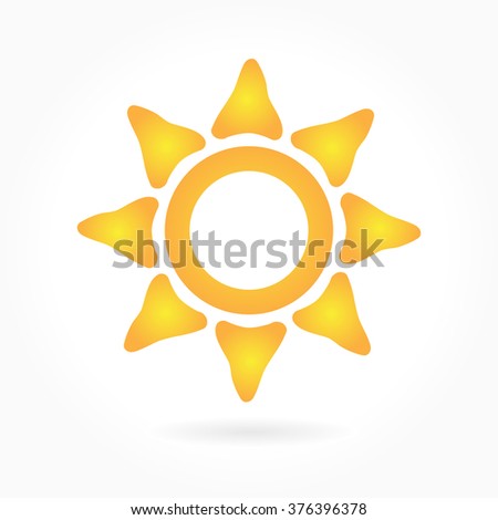 Vector illustration of sun icon. Star icon
