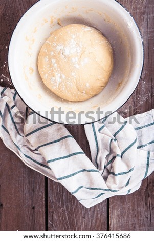 dough on a wooden background