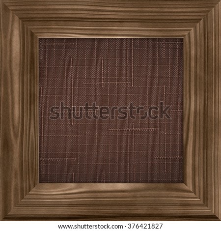 canvas in a wooden frame, isolated on white