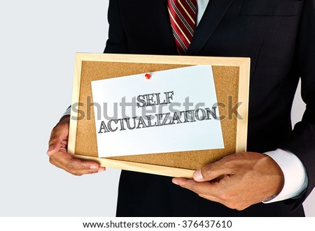 Attitude and Motivation concept - Self Actualization Royalty-Free Stock Photo #376437610