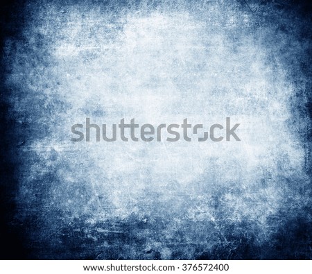 Blue Grunge Wall With Faded Central Area, Magic Abstract Texture Background