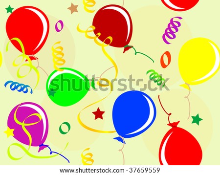 Party seamless pattern - vector illustration