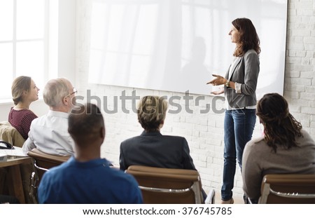 Audience Brainstorming Colleagues Company Office Concept Royalty-Free Stock Photo #376745785