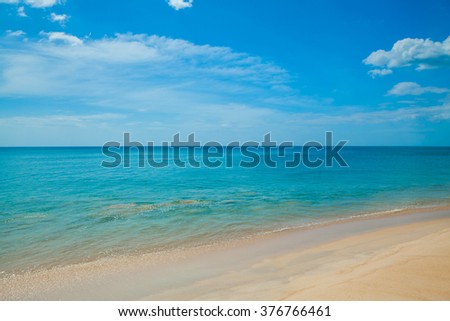 beautiful beach and tropical sea in Phuket Thailand.
