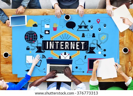 Digital Internet Media Technology Worldwide Concept