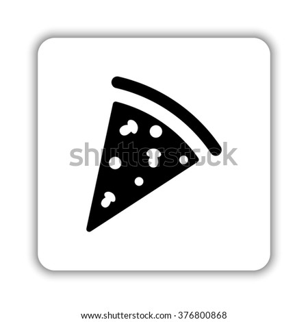Pizza  - black vector icon