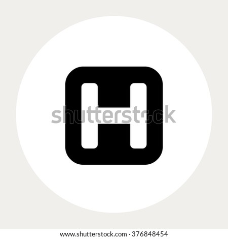 Hospital sign icon.Medical Icons. Vector illustration.