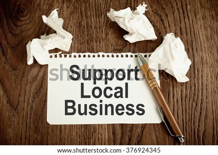 Support Local Business Concept