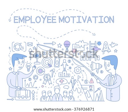 Employee Motivation Concept. Hand drawn Vector Infographic