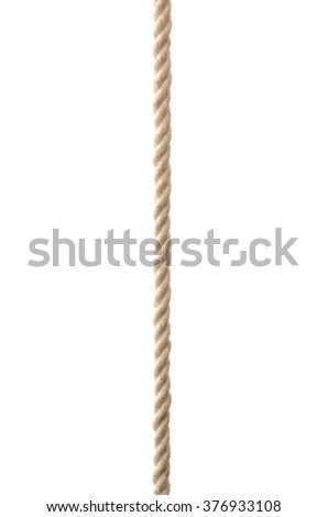 ropes with knot isolated on white background Royalty-Free Stock Photo #376933108