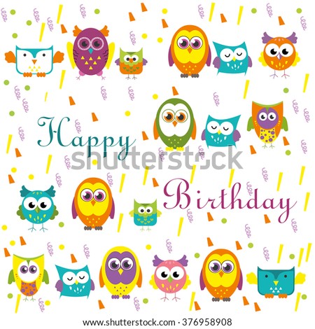 happy birthday card design. vector illustraton