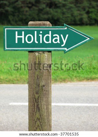 Holiday road sign