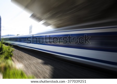 fast train passing by